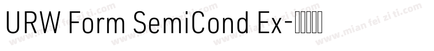 URW Form SemiCond Ex字体转换